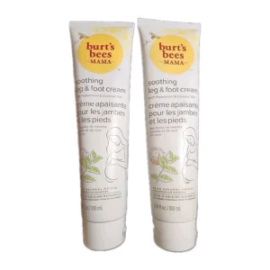 Burt's Bees Mama Soothing Leg & Foot Cream, Peppermint & Coconut Oils, 3.38 Oz