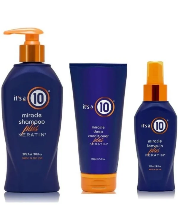 IT’S A 10 MIRACLE KERATIN KIT - Shampoo, Conditioner, Leave-In Trio Kit - Image 2