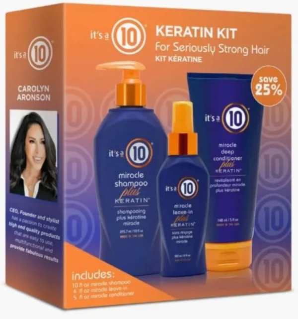 IT’S A 10 MIRACLE KERATIN KIT - Shampoo, Conditioner, Leave-In Trio Kit